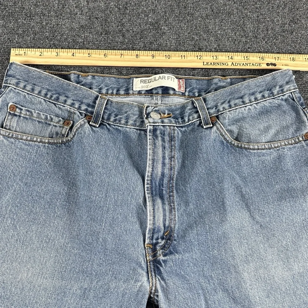Y2k Levi's‎ 505 Jeans Men's Fits 35x29* Blue Denim Wash Straight Leg Fit